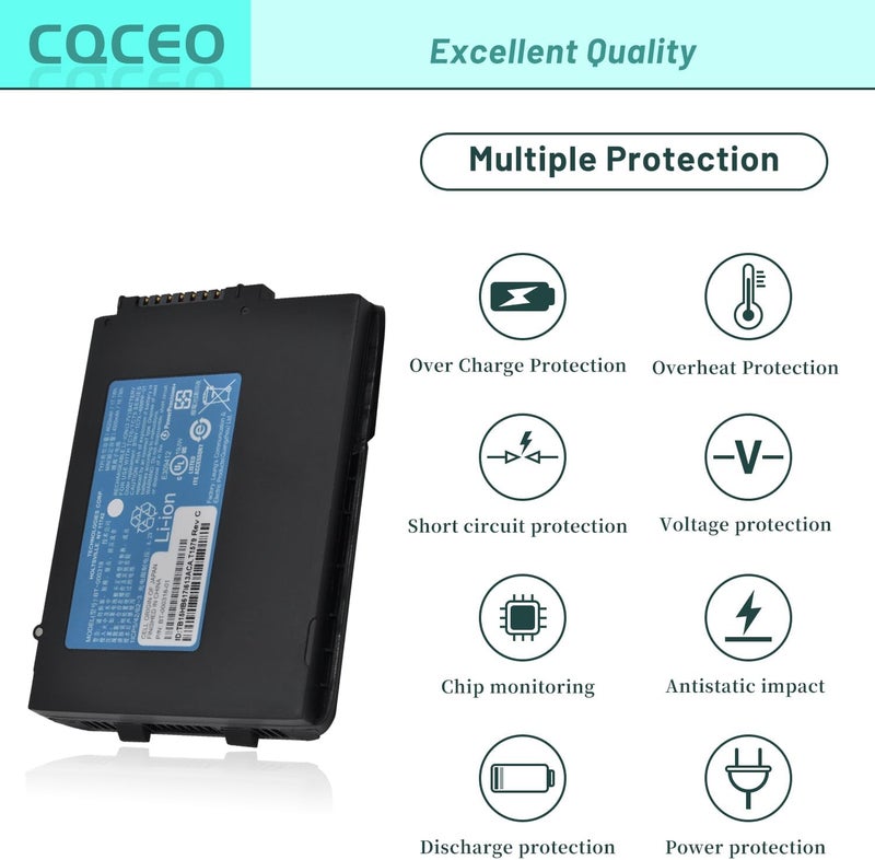 CQCEO بطارية بديلة 4620mah 6Pack BT-000318 لجهاز Zebra Symbol TC77 TC70 TC72 TC75 TC55 TC70X TC75X TC700H TC700K TC720L TC75BH TC75EK TC75AH TC75GK TC77HL BT-000318-01 لجهاز مسح الباركود - Image 5